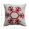 Hello Honey® Cream & Red Embroidered Snowflake Pillow